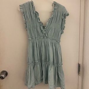 Frilly light green dress